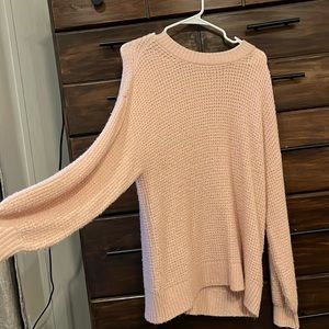 Pink waffle knit American Eagle sweater